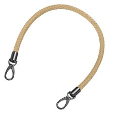 60cm Short Leather PU Braided Purse Replacement Handle - Apricot, Black
