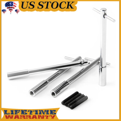 4-Pieces 1/4  -20 Thread Size Chrome-Plated Valve Cover T-Bar Wing Nuts, Silver