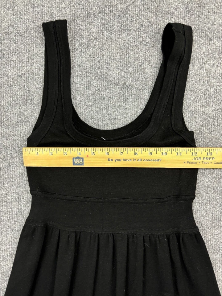 Vestido de terciopelo para mujer mediano negro sin mangas sin mangas cuello redondo línea A Hecho en EE. UU. Foto 3 de 4