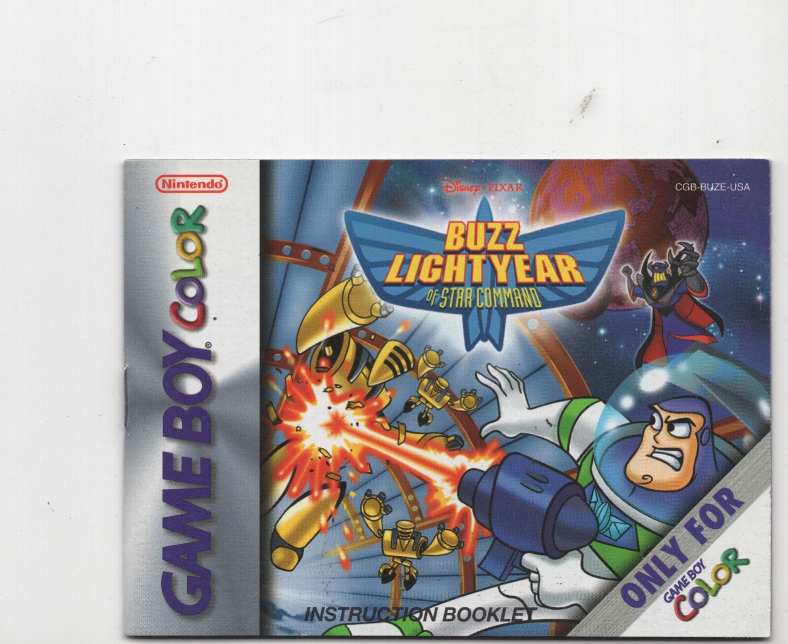 Buzz Lightyear Space Command GameBoy Color MANUAL ONLY Authentic NO