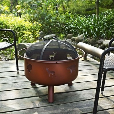 Crosley Durango Wildlife Firepit In Clay 710244200486 Ebay