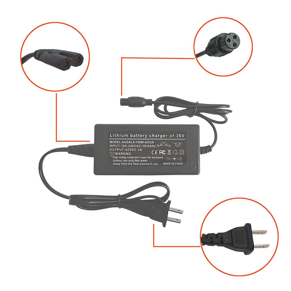 42V Adapter Charger Power Replacement for Balancing Electric Scooter