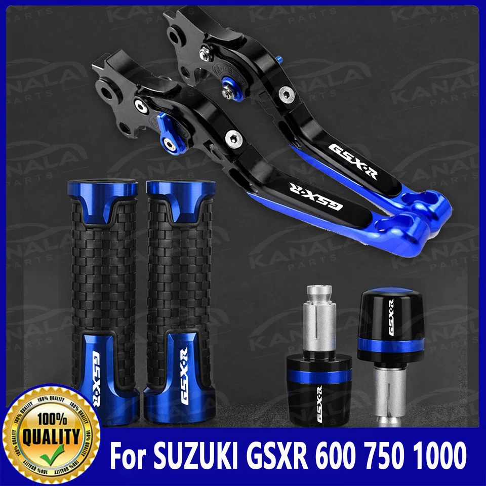 3Pcs CNC Brake Clutch Levers Handle Grips Cap New For SUZUKI GSXR 600 750 1000 Foto 2 de 4