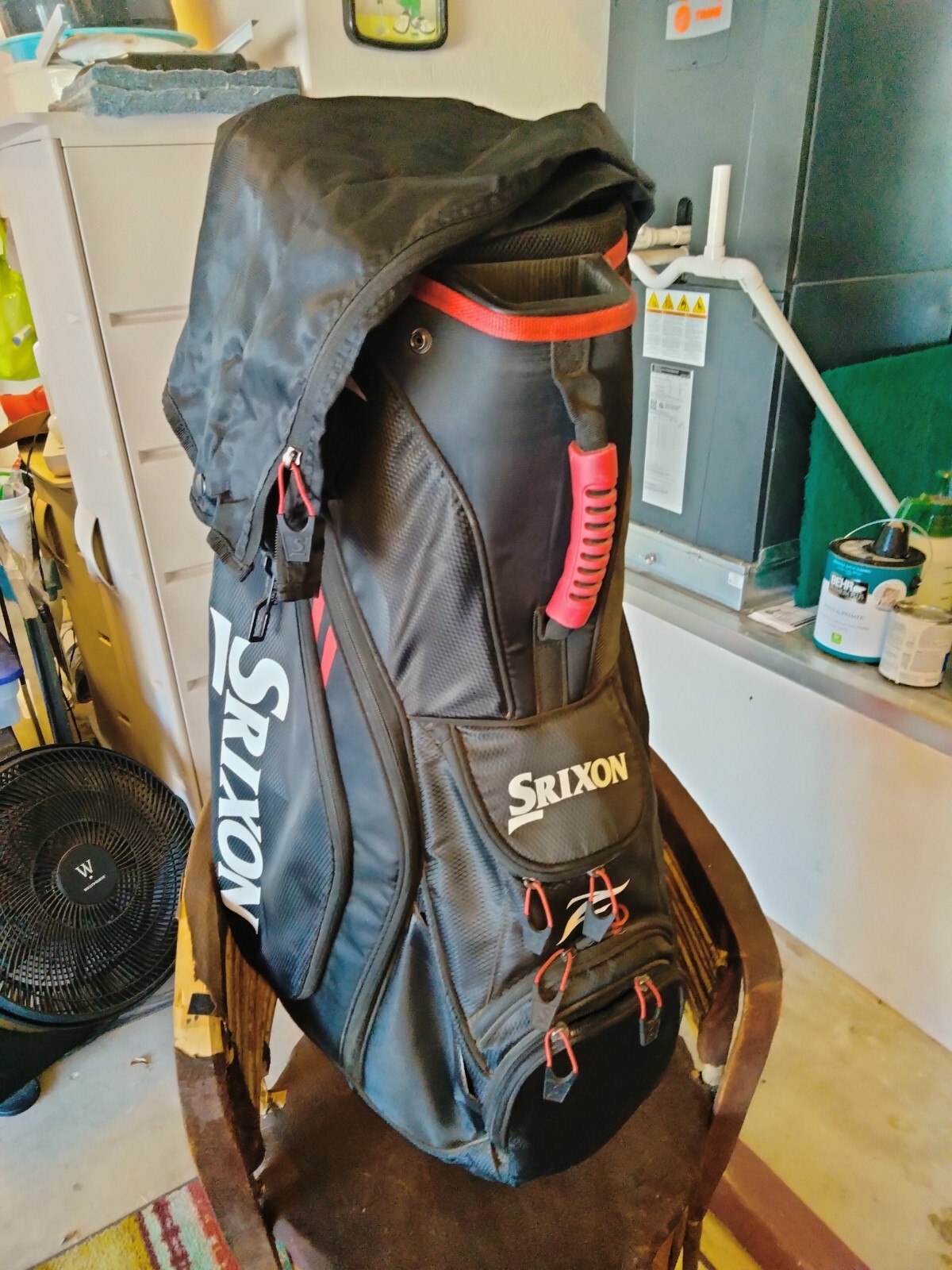 Srixon Z 85 SRX Red/Black Golf Cart Bag w/ Raincover. 15 Way