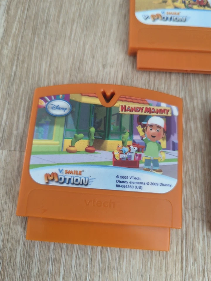 5 VTech V.Smile Motion Learning System Games Dora Mickey Tinkerbell Handy Manny - Image 4 of 4