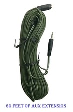 60 Feet of Auxiliary Extention Cable - Male to Female 3.5MM