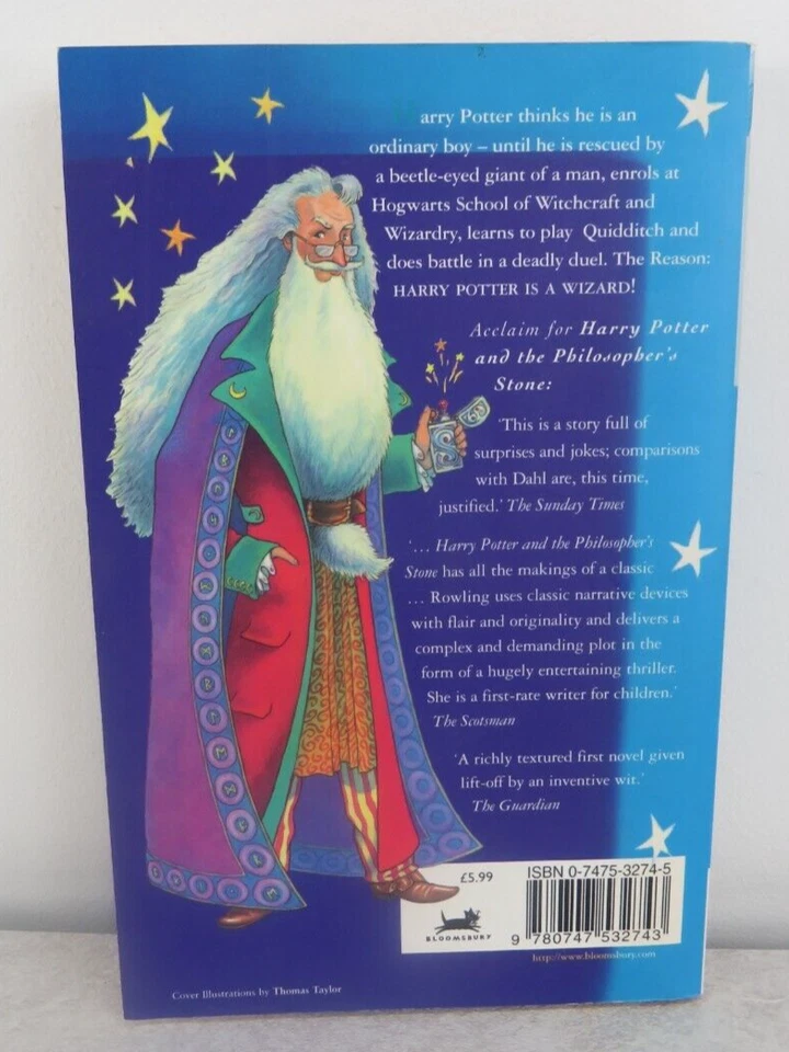 Harry Potter and the Philosopher's Stone (First Edition 45th Print Paperback) - Image 3 of 4