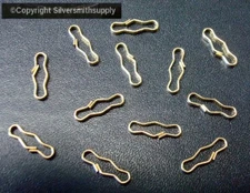 LANYARD Jewelry clasps, findings,12 pcs 11x3mm gold plated metal clasps FPC009