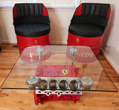 Ferrari 308 Mondial V8 Block Coffee Table 
