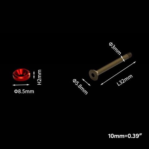 Aluminum Alloy Screws Red Gaskets for PC Gamer Case Cooling Fans Pack of 4 - Afbeelding 8 van 8