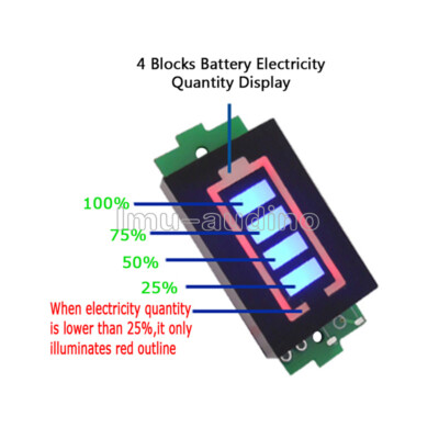 1S Single 3.7V Lithium Battery Capacity Indicator 4.2V Blue Dispaly Power Tester