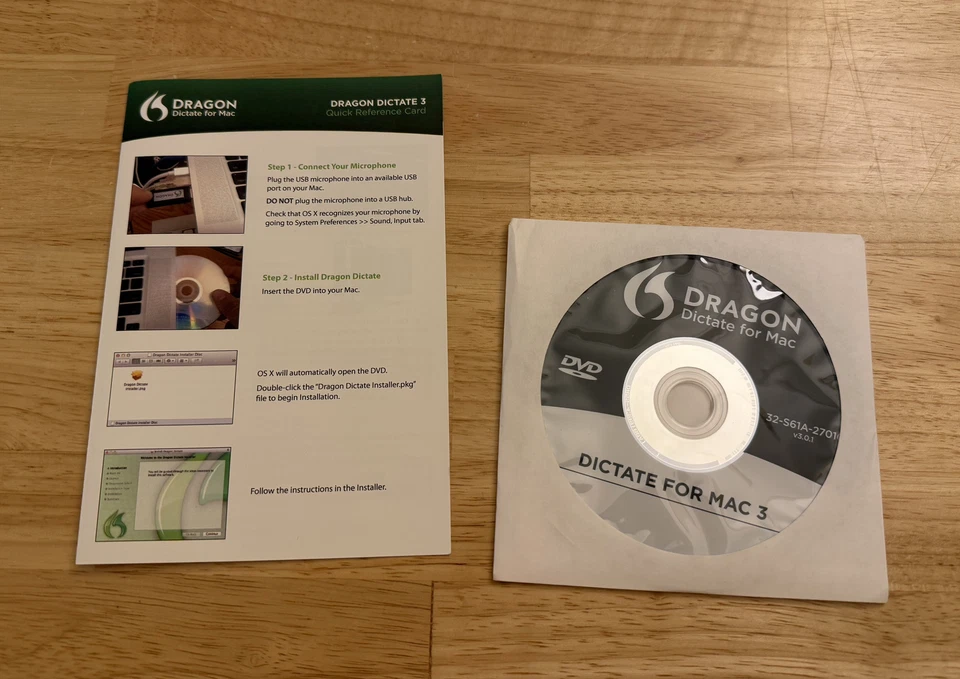 Nuance Dragon Dictate Version 3.0 for Mac Speech Recognition Software & Headset - Image 2 of 4