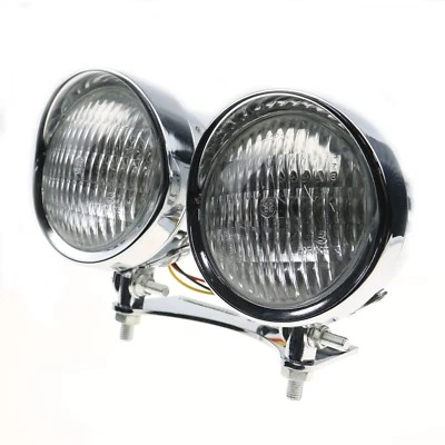 Moto support de montage inférieur double phare pour Harley Honda Suzuki Yamaha - Photo 1/4
