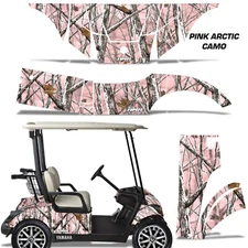 Cart Graphics Kit Decal Sticker For Yamaha Golf Cart 2007-2016 PINK ARCTICCAMO