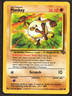 1999 Pokémon TCG Mankey Regular WOTC Jungle Set 55/64 MP, Faint indent line