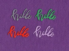 HELLO  13 die cuts scrapbook cards