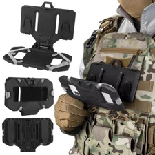 Tactical Gear Plate Carrier Vest Accessories Universal Phone Chest Mount Holder