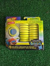NERF Vortex VTX 20 Disc Rounds Refill Pack - Soar  Ricochet NEW Hasbro