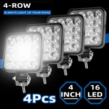 4 Inch Square LED Work Light Pods Spot Off Road ATV Truck Reverse Fog Lights 3"