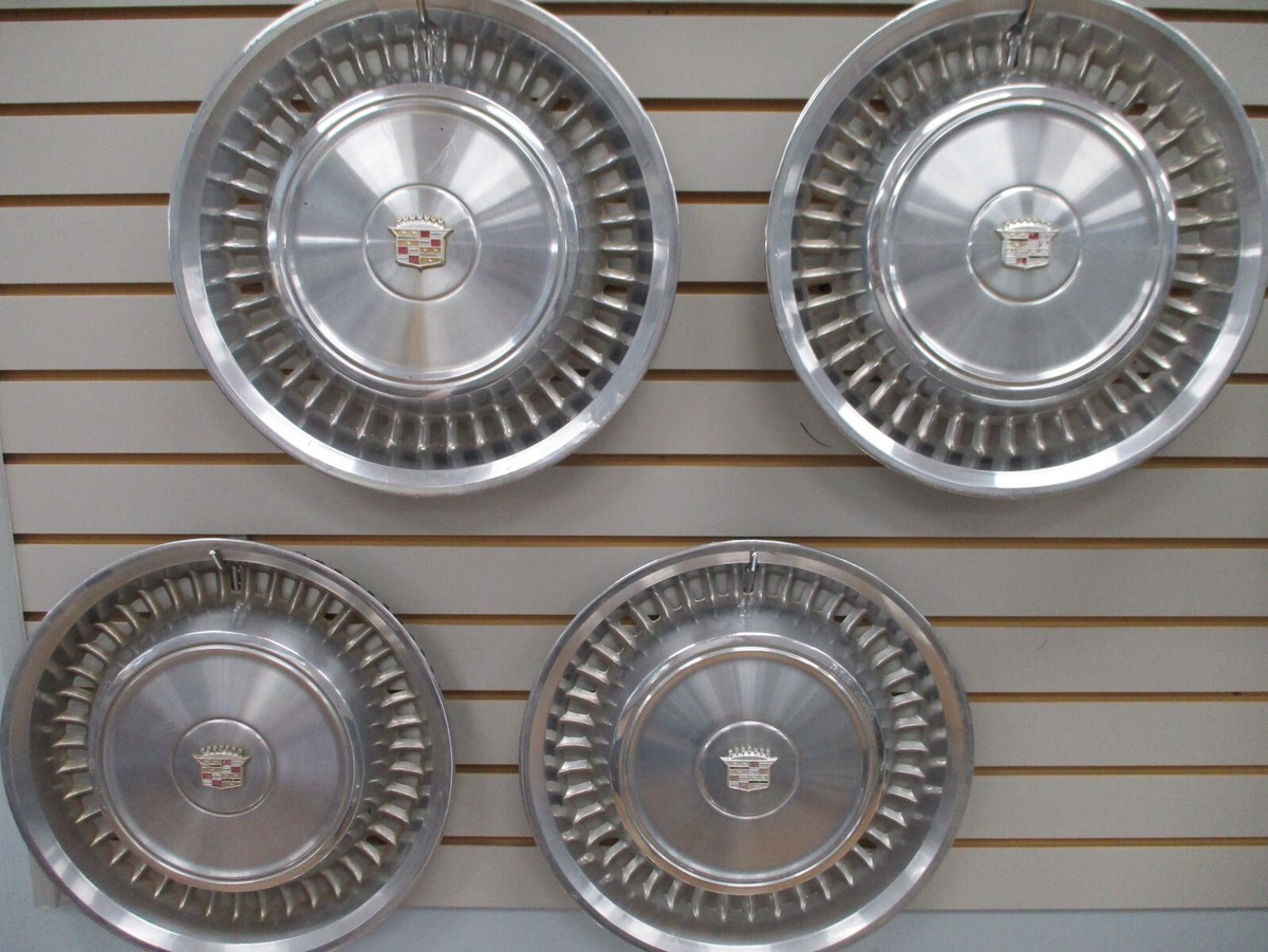 1971 1972 CADILLAC DeVille Fleetwood Wheel Cover Hubcaps OEM SET
