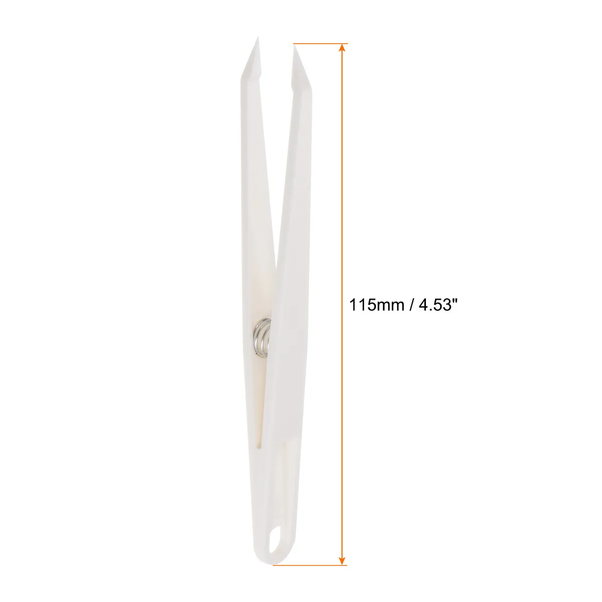 3pcs Sticker Tweezers for Crafting Pointed Tip with Spring, White | Harfington