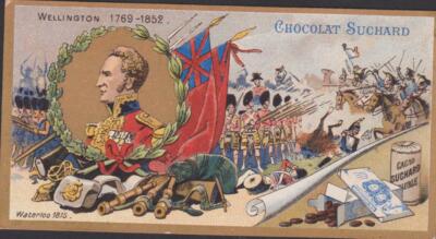  ANTIQUE SUCHARD CHOCOLATE ADVERTISING CHROME-HISTORY-WELLINGTON WATERLOO 1815
