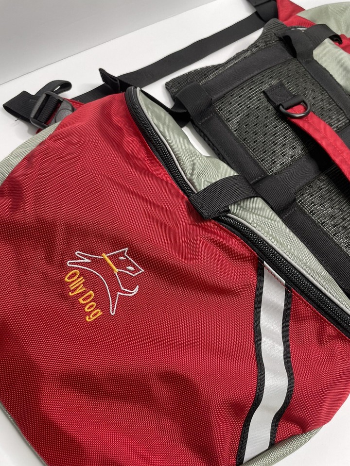 OllyDog Dog Harness Pack Backpack Adjustable Handle Saddle Bags Hiking