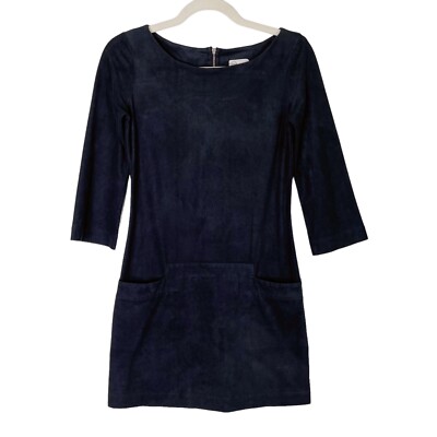 black suede mini dress Downtown Broadway Faux Suede Mini Dress In Black main image 0