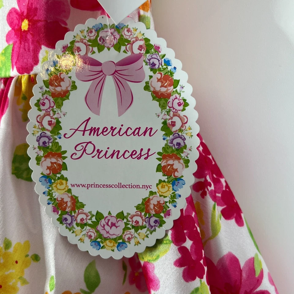 Vestido floral sin mangas de verano multicolor American Princess Girl 5 Foto 4 de 4
