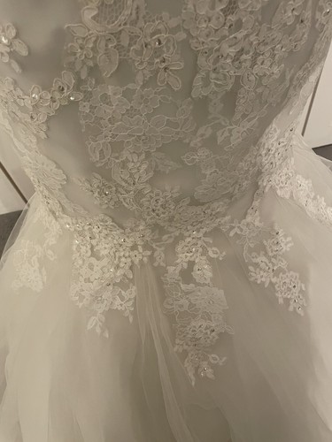 Wedding Dress Fits Size 10 Sparkling Lace Fishtail With DETACHABLE BELT - Picture 7 of 18