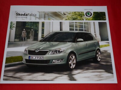 SKODA Fabia II Typ 5J Limousine Combi ''Style Edition'' Sondermodell Prospekt 2010
