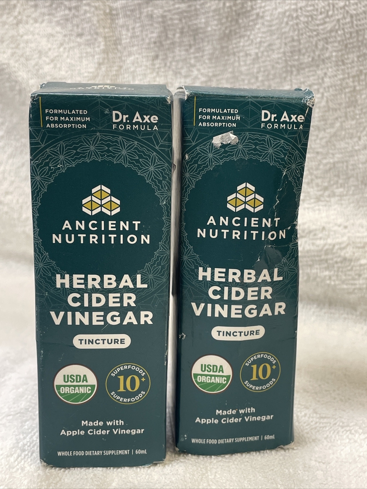 2 NIB Exp 4/24 Ancient Nutrition Dr. Axe Herbal Cider Vinegar Tinct