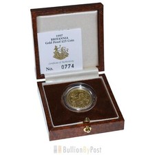 1997 Britannia Quarter Ounce Gold Proof Coin Boxed