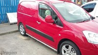 Seiten Stangen+Weiß LED FüR Peugeot Partner Tepee 2008-2016 Van Edelstahl