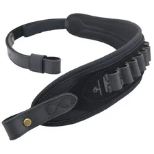 Rifle Shoulder Strap Leather Shell Holder Shotgun Sling Belt for .22LR.308 12GA