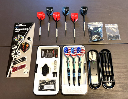 Lot of Darts w/Accessories Tips, Tails ~ Viper Bobcat, BullShooter, Other