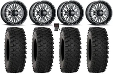 ITP Momentum 15" Wheels Milled 37" ATX470 Tires Yamaha Wolverine RMAX