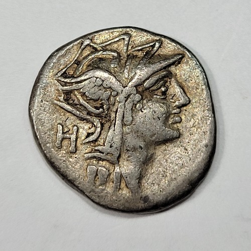 ROMAN REPUBLIC AR Denarius Junius Silanus 91 BC Roman Silver Genuine *T870