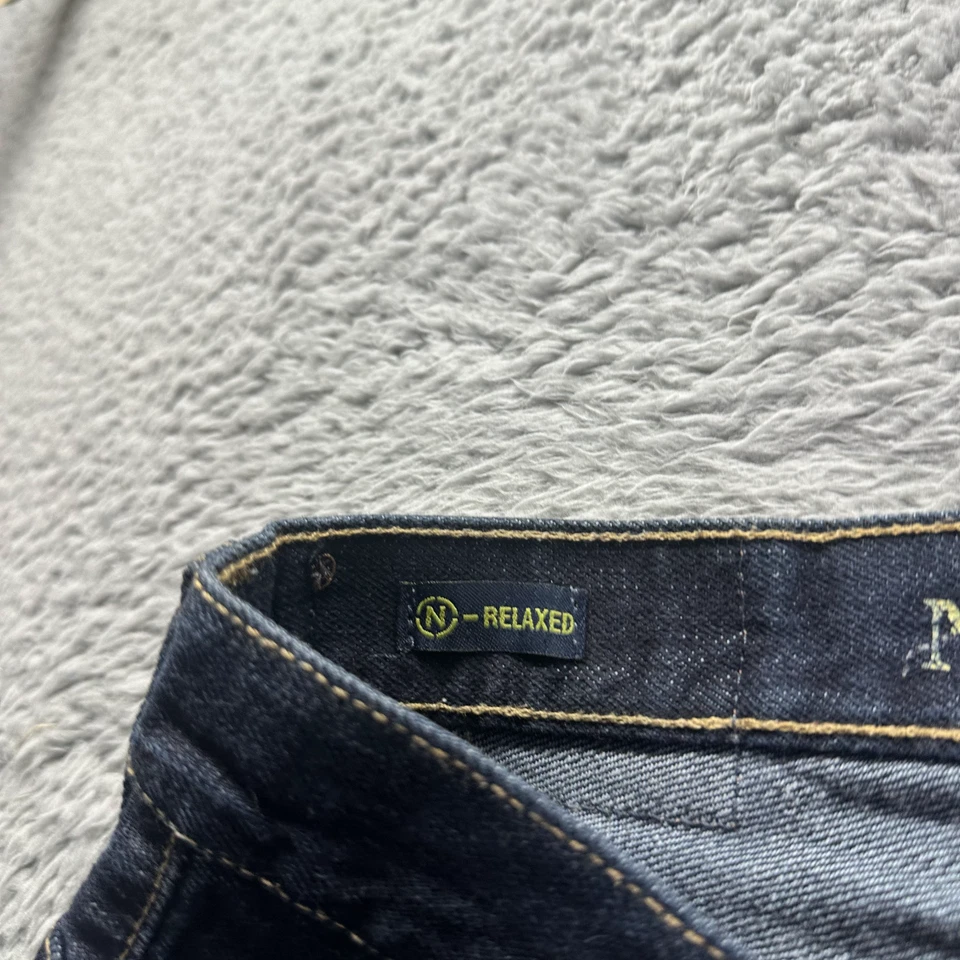 Pantalones de mezclilla Nautica para hombre 34x32 azul algodón recto relajado lavado oscuro ropa de trabajo Foto 4 de 4