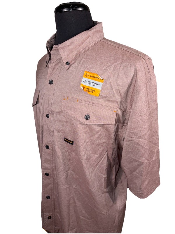 NWT ARIAT REBAT SHORT SLEEVE BUTTON DOWN SHIRT SZ L