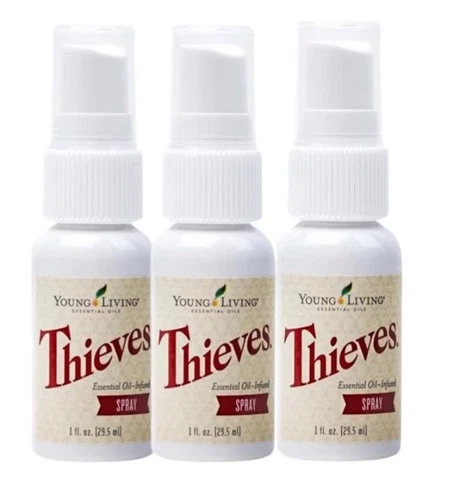 Pack of 3 Young Living Thieves Spray 1 fl oz - New - Sealed- Fast Shipping