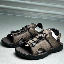 Nunn Bush Mens Huck Bungee Slide Sandals Brown Size 13 M