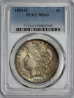 1884-O Morgan Silver $1 Dollar PCGS MS 63