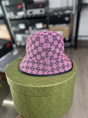Size Large - Gucci GG Supreme Bucket Hat Pink