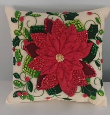bucilla felt christmas pillow, 10 by 10 handmade