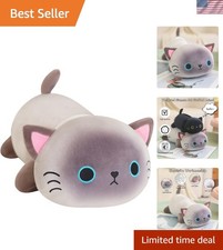 Comforting Weighted Siamese Cat Stuffed Animal - Ideal for Relaxation, 9.8 Inch