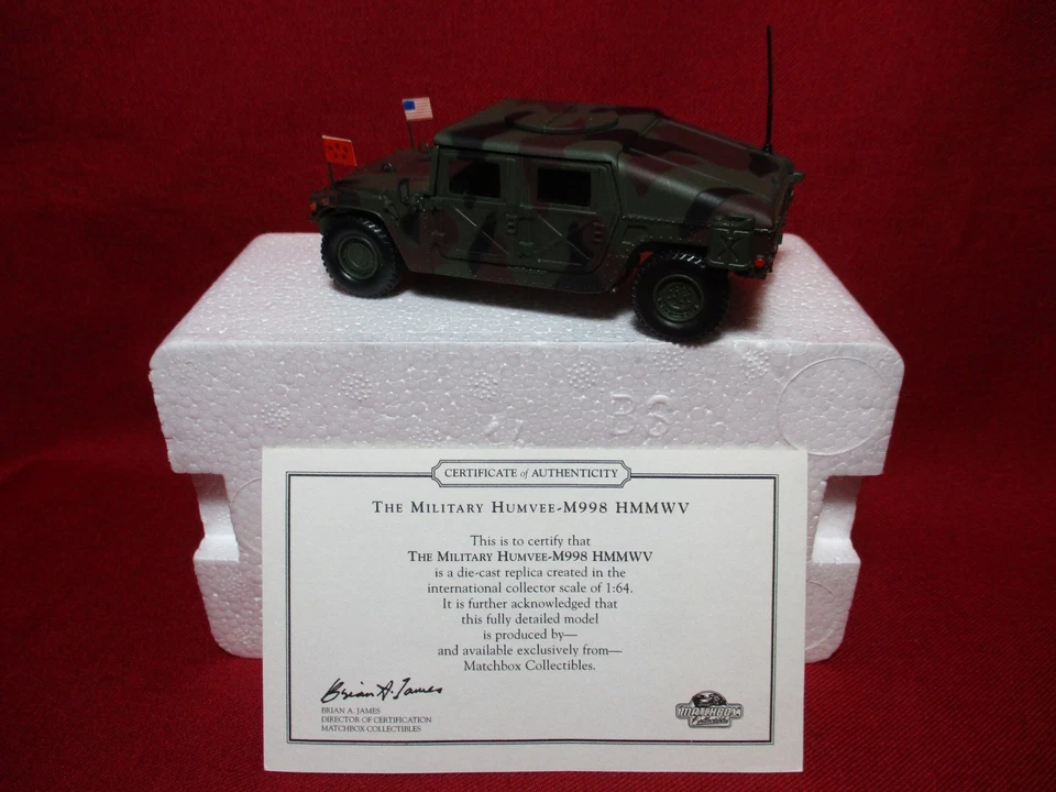 1:43 Military Humvee M998 HMMWV Hummer US Army Matchbox Diecast Model VMM01-M - Image 2 of 4
