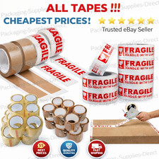 Clear Brown Parcel Tape Strong Packing Carton Sealing Tape 48mm x 66m 1 6 12 36