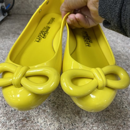 Melissa Jeremy Scott ballerine donna taglia 7 giallo jelly scarpe fiocco coquette - Foto 11 di 15