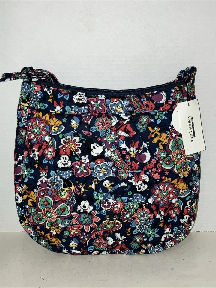 VERA BRADLEY DISNEY MICKEY AND FRIENDS PLAYFUL FLORAL TRIO ZIP HIPSTER /NWT - Image 2 of 4